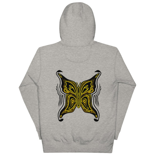 Hoodie Unisex 'Yellow Butterfly' - Multiple Colors